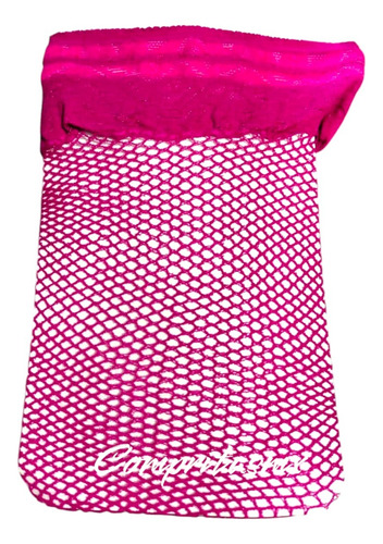 Medias Red Para Liguero Encaje Con Silicon Adherible Fiucsia Fucsia Red Unitalla