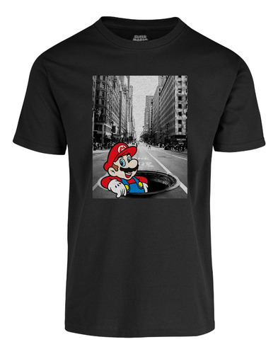 Playera De Hombre Mario Bros Nyc Original Nintendo Algodón