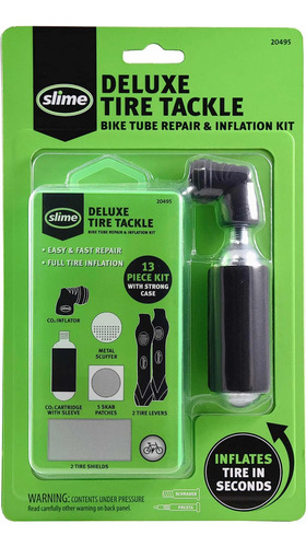 Slime Kit Para Reparar E Inflar Llanta De Bicicleta
