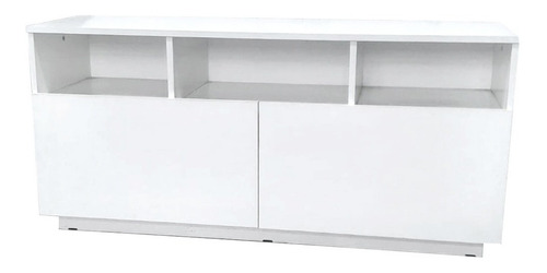 Imagen 5 de 10 de Rack Mesa De Led Tv Moderna Melamina Minimalista Blanco