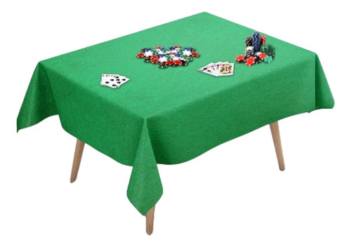 Mantel Hule Felpa Verde Estampado Reversible  230x138cm