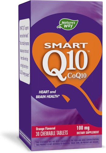 Natures Way Smart Q10 Coq10 100 Mg 30 Tabletas Masticables S