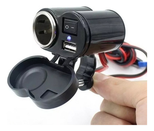 Adaptador Toma Cargador 12 V. + Usb Gps Celular Moto