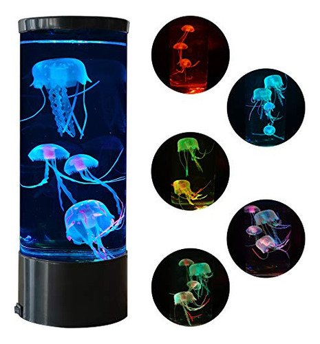 Lámpara De Lava Jellyfish, Luz Nocturna Para Acuario Que Cam