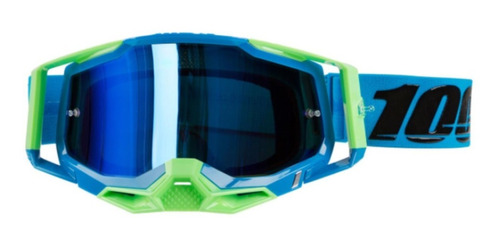 Óculos 100% Racecraft 2 Fremont Azul Motocross Lente Extra