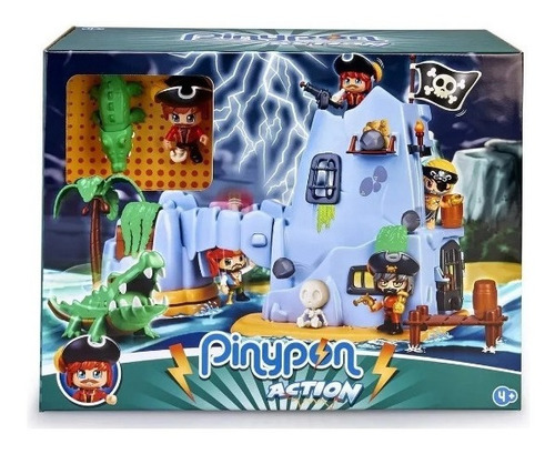 Pinypon Action Isla Pirata Playset Con Figuras Y Accesorios