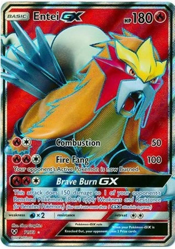 Entei-gx - 71/73 - Full Art Ultra Rara - Sun & Moon: Shining