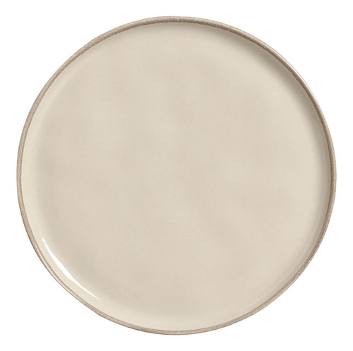 Conjunto Com 6 Pratos Raso Bio Rustic Clay 27,5 cm Off-White Porto Brasil