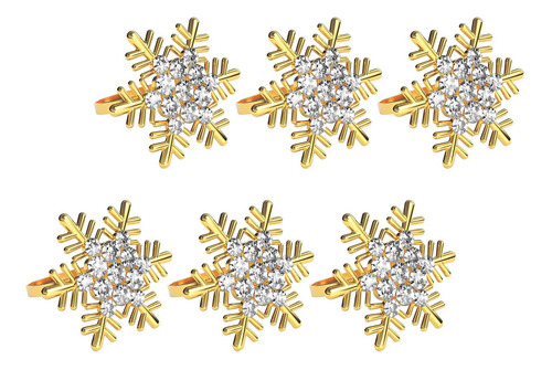 6 Piezas De Servilleteros De De Navidad Elegantes Para Oro