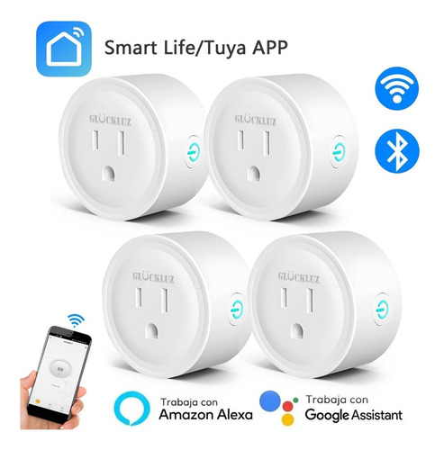 Enchufe Inteligente Wifi Glückluz Alexa X4