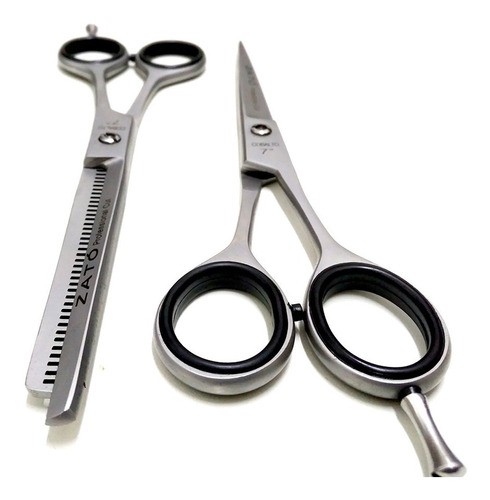 Kit Tijeras Peluqueria Corte + Pulir Zato 7p  Barberia Cuota