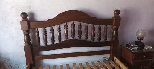 Cama De Algarrobo ,torneadas, 5 Pulgadas(.madera La Mejor.)