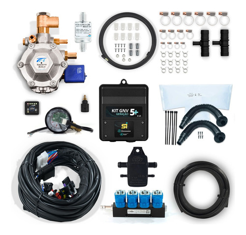 Kit Gas Natural Veicular 5+ Sgv Redutor At12 Made In Italy