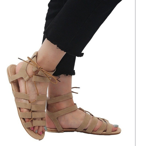 Sandalias Planas De Gran Tamaño For Mujer De Estilo Bohemio