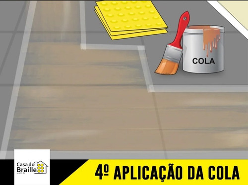 Imagem 6 de 10 de Piso Tátil Alerta Pvc 25x25 Azul 16 Pçs 4m Linear