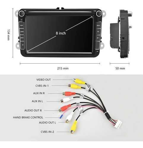Estereo Multimedia Android 10 Carplay, Vento, Passat, Amarok