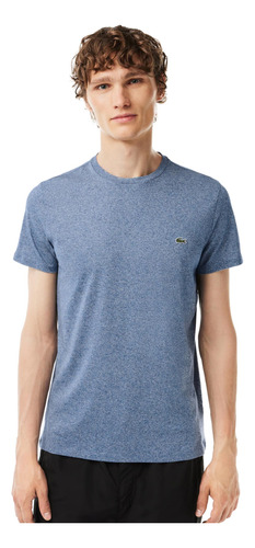 Remera Lacoste Pima Hombre Moda Azul Denim