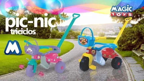 Triciclo Velotrol Infantil Bebe Motoca Rosa Menina Toys