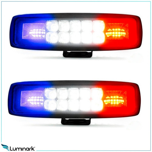 Imagem 4 de 7 de 1 Un Farol Milha Led C/ Strobo 48w Vermelho + Azul Policia