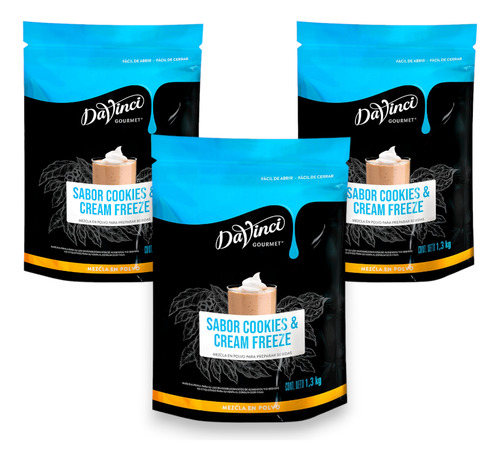 3 Bases Para Frappe Cookies And Cream 1.3kg - Caffe D Amore