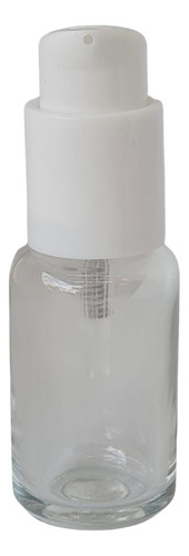 10 Frascos Organic 30ml Vidrio Con Dosificador Blanco