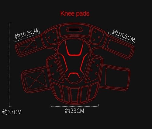 Kit Protecciones Motociclista Rodilleras Fibra Carbono