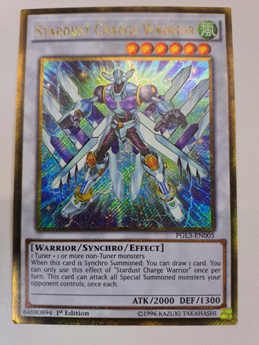 Stardust Charge Warrior Pgl3-en005 Gold Rare Yugioh 