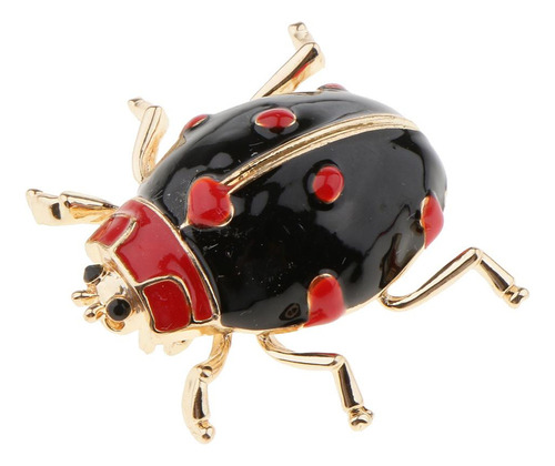 L Broche De 2 Piezas De Mariquita, Insecto Y Escarabajo