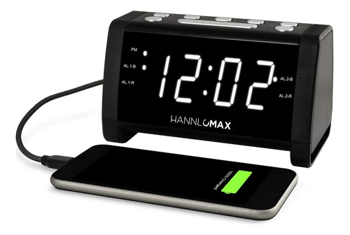 Hannlomax Hx-147cr Radio Reloj Despertador, Radio Fm Pll, Pa