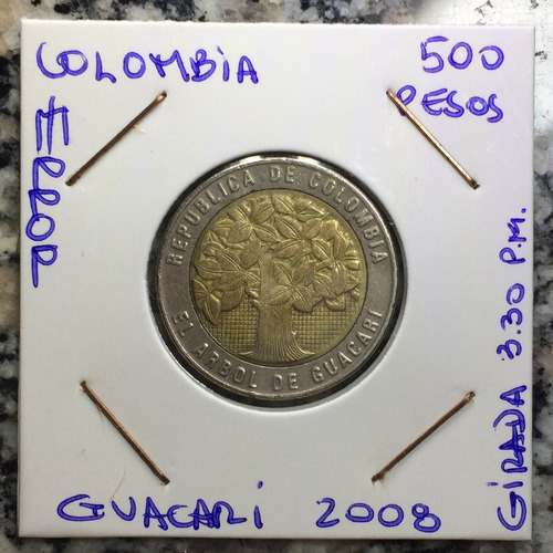 Error !! Moneda Colombia  Guacari  2008 Girada 3 1 / 2 P. M.