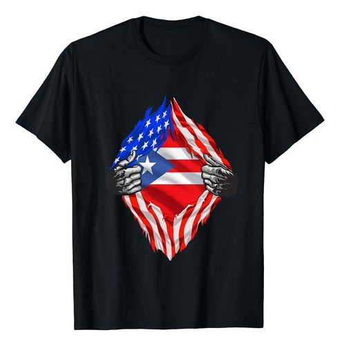 Polera De Puerto Rico Super Bandera Puertorriqueña Patriótic