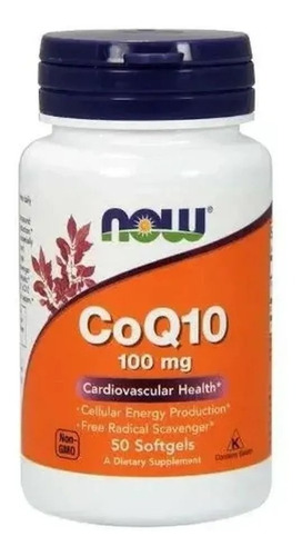 Coenzima Q-10 Coq-10 100mg 50caps Now Foods Importado Original E U A Sabor Sem Sabor