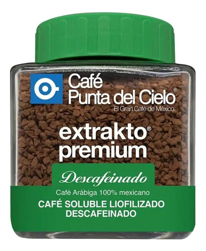 Café Punta Del Cielo Extrakto Premium Descafeinado 110 Gr