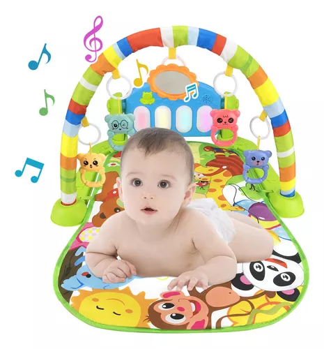 Tapete de juego de gimnasio para bebés de 0, 3, 6, 12, 36 meses, tapete de  actividad para el suelo del bebé, tapete para el tiempo boca abajo con