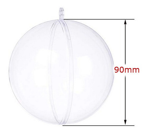 60pz Bola Esfera 90mm Acrilico Transparente Para Rellenar