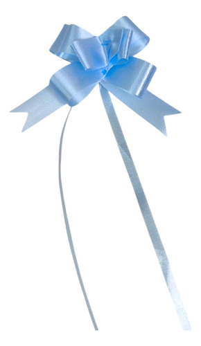 Moños Mágicos Chicos(25cm) X100 Unidades Colores Brillantes Celeste Moño Celeste Chico 25 Cm
