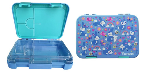 Lonchera Infantil Decorada Bento Box 4 Divisiones Toursun