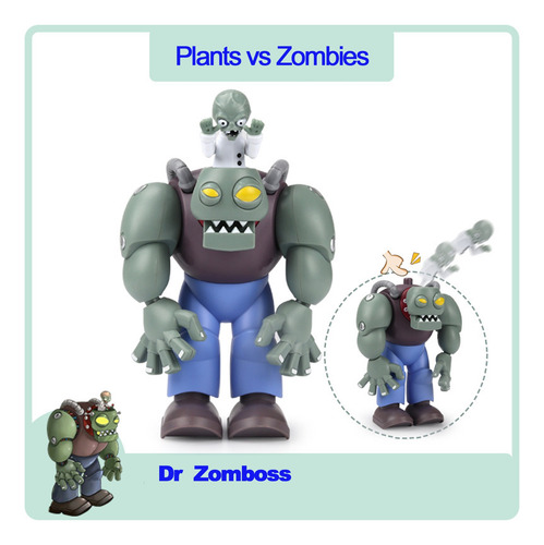 Plantas Contra Zombis Dr. Zoomboss Y Gatling Pea Set Robot