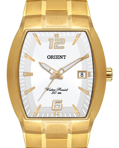 Relógio Orient Masculino Quadrado Dourado Ggss1017 S2sx