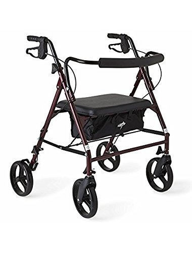 Medline Heavy Duty Bariátrica Rollator Walker Con 8  Wheels,