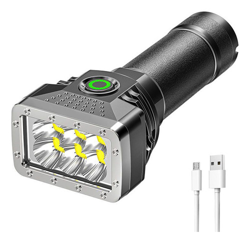 Linterna De 6 Led, 350 Lm, 1200 Mah, Usb, Recargable, Resist