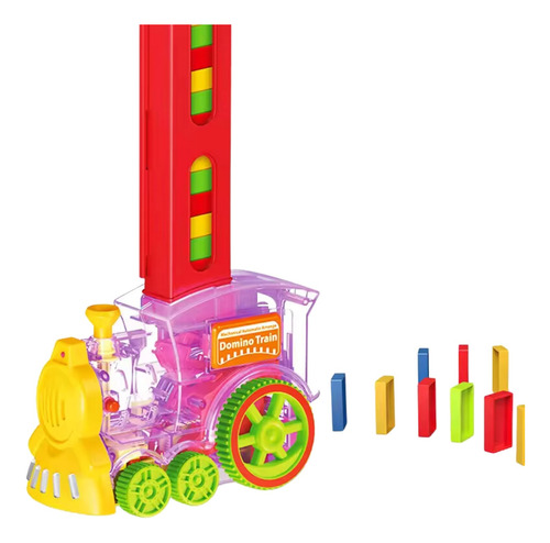 2 X Tren Domino 60 Pcs Automático Ficha Coche Eléctrico Niño