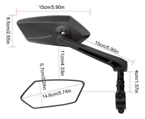 Accesorios Para Bicicletas Scooters Espejos Retrovisores