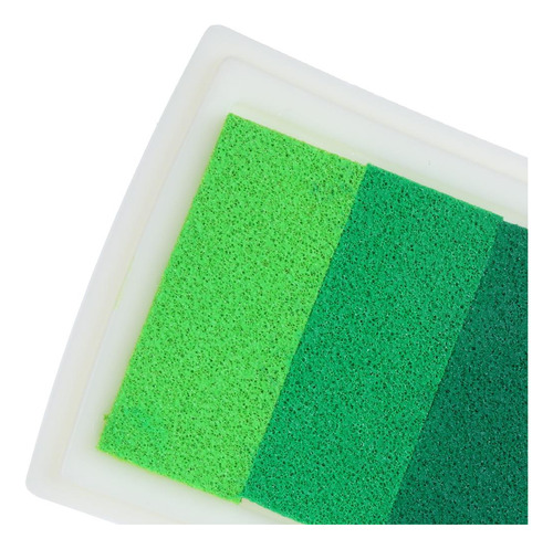 Almohadilla De Tinta De 4 Degradados, Huellas Verde