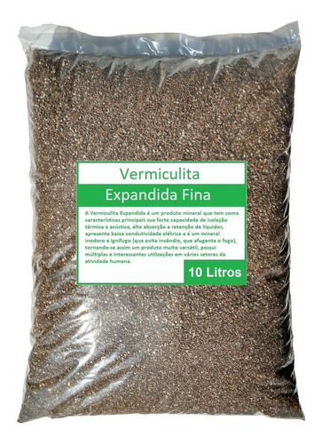 Vermiculita Expandida Fina Pacote De 10 Litros