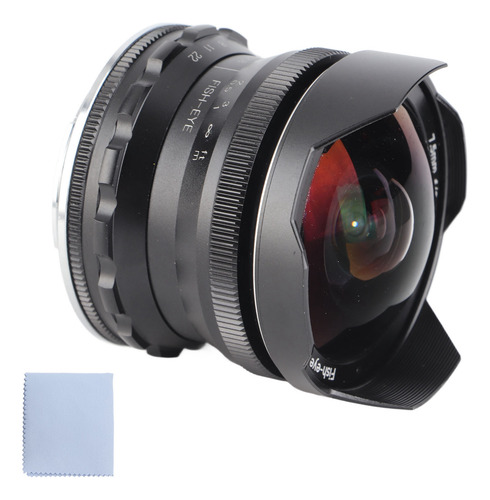 Lente F2.8 Fisheye De 7,5 Mm, Grande Angular, Fixada Manualm
