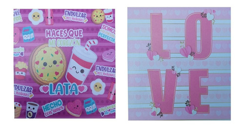 2 Cuadros Decorativos Amor Love Mamá Valentin Aniversario 