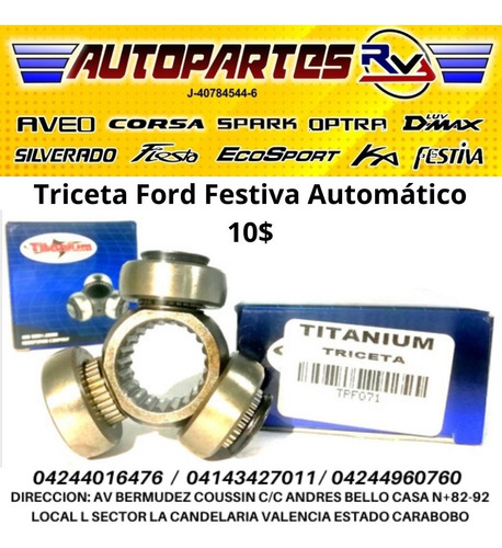 Triceta Festiva Automatico 92/93/chev Aveo 22 Estrias 