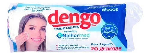 Algodão Em Disco Dengo Higiene Limpeza Facial 70g Com 120un