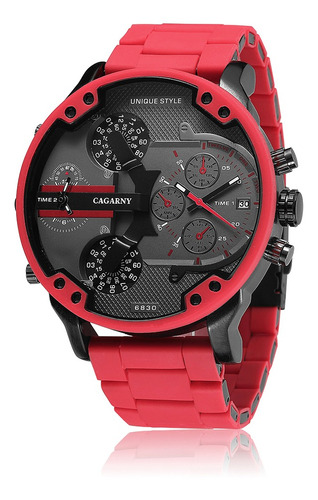 Cagarny 6830 Cuarzo Hombre Reloj Único Moda Deporte Casual